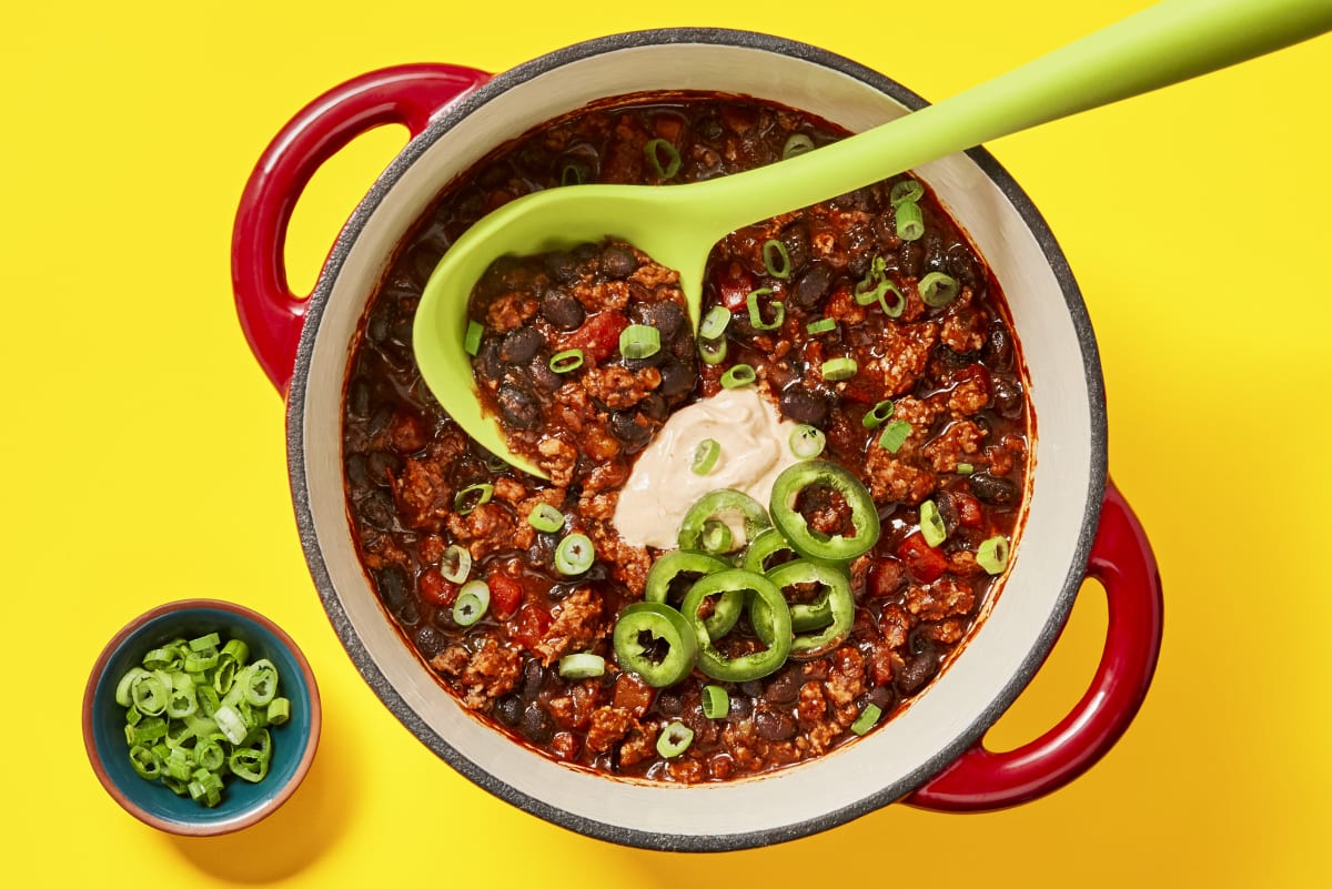 One-Pot Cowboy Turkey & Black Bean Chili