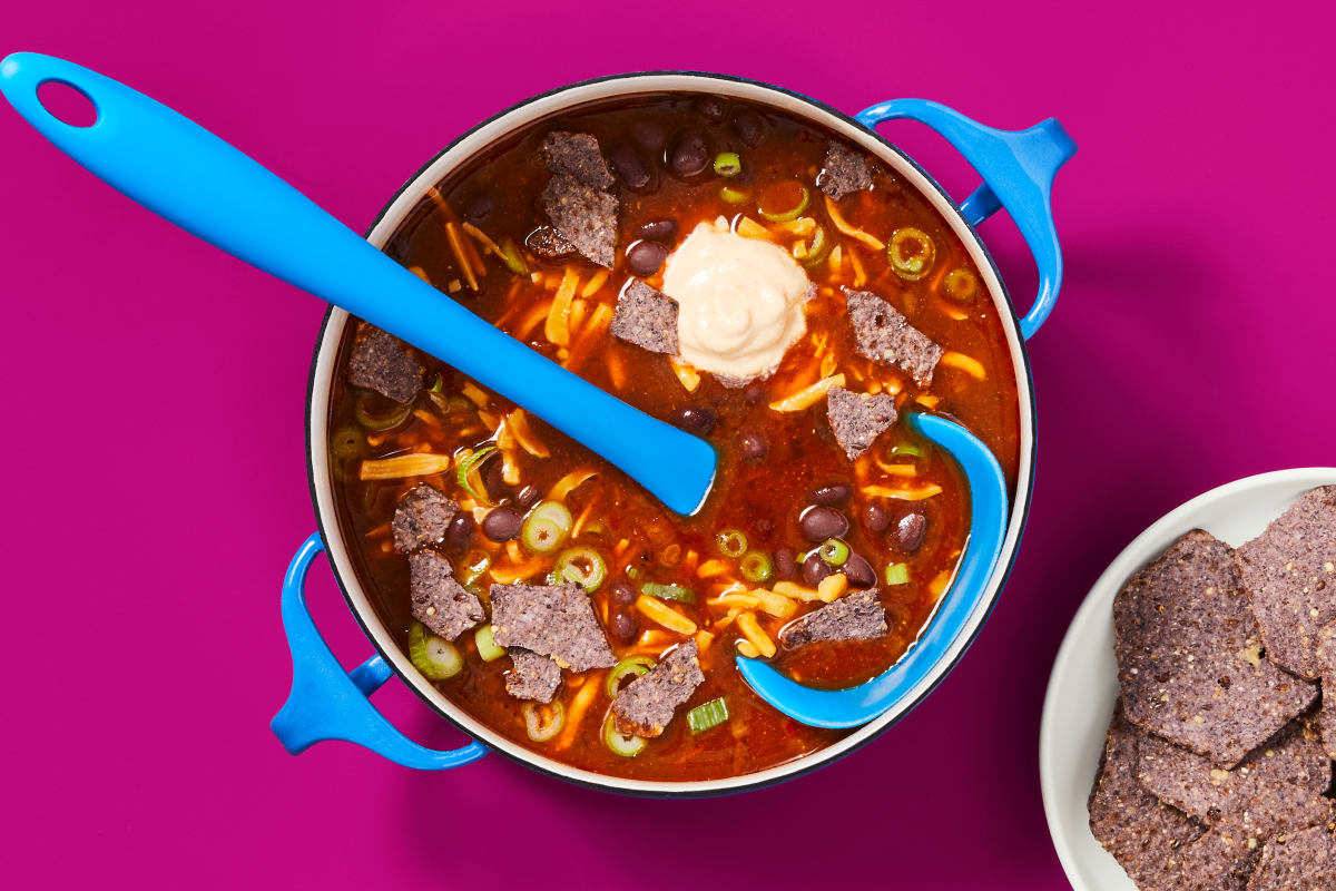 One-Pot Mexicali Beef & Black Bean Soup