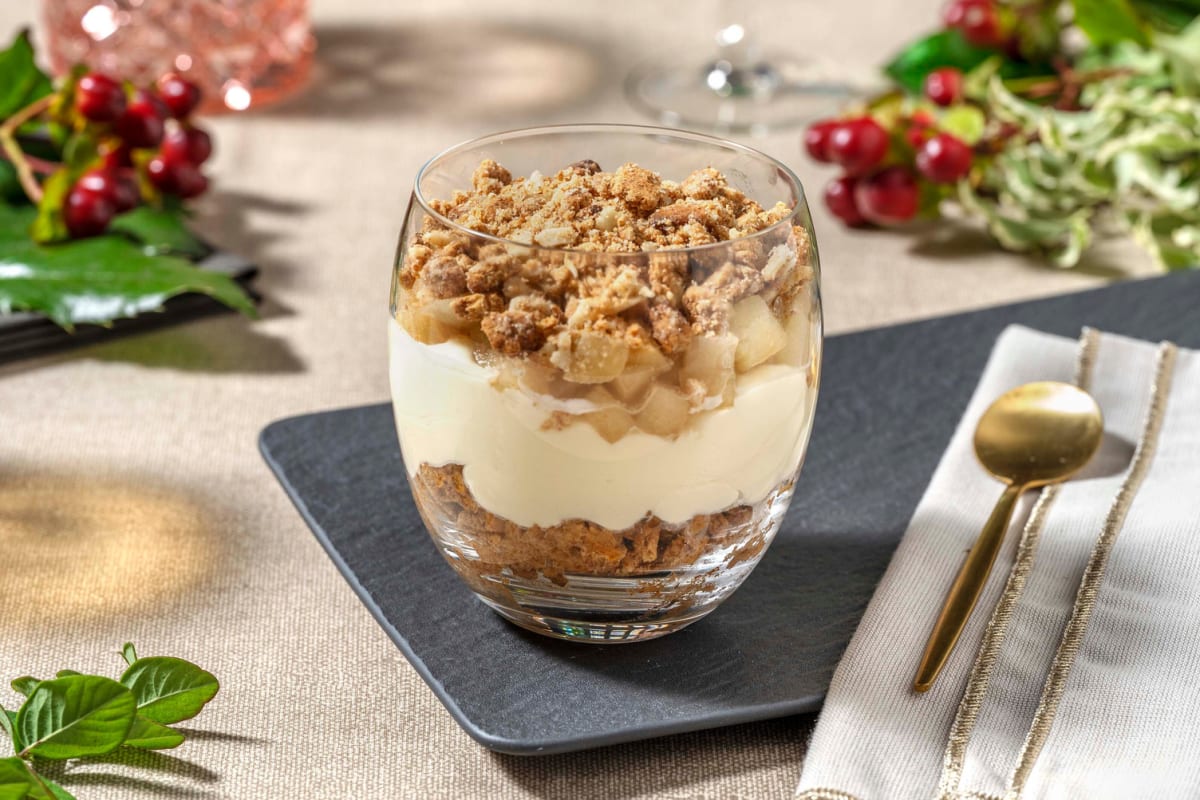 Weihnachtlicher Bratapfel-Crumble