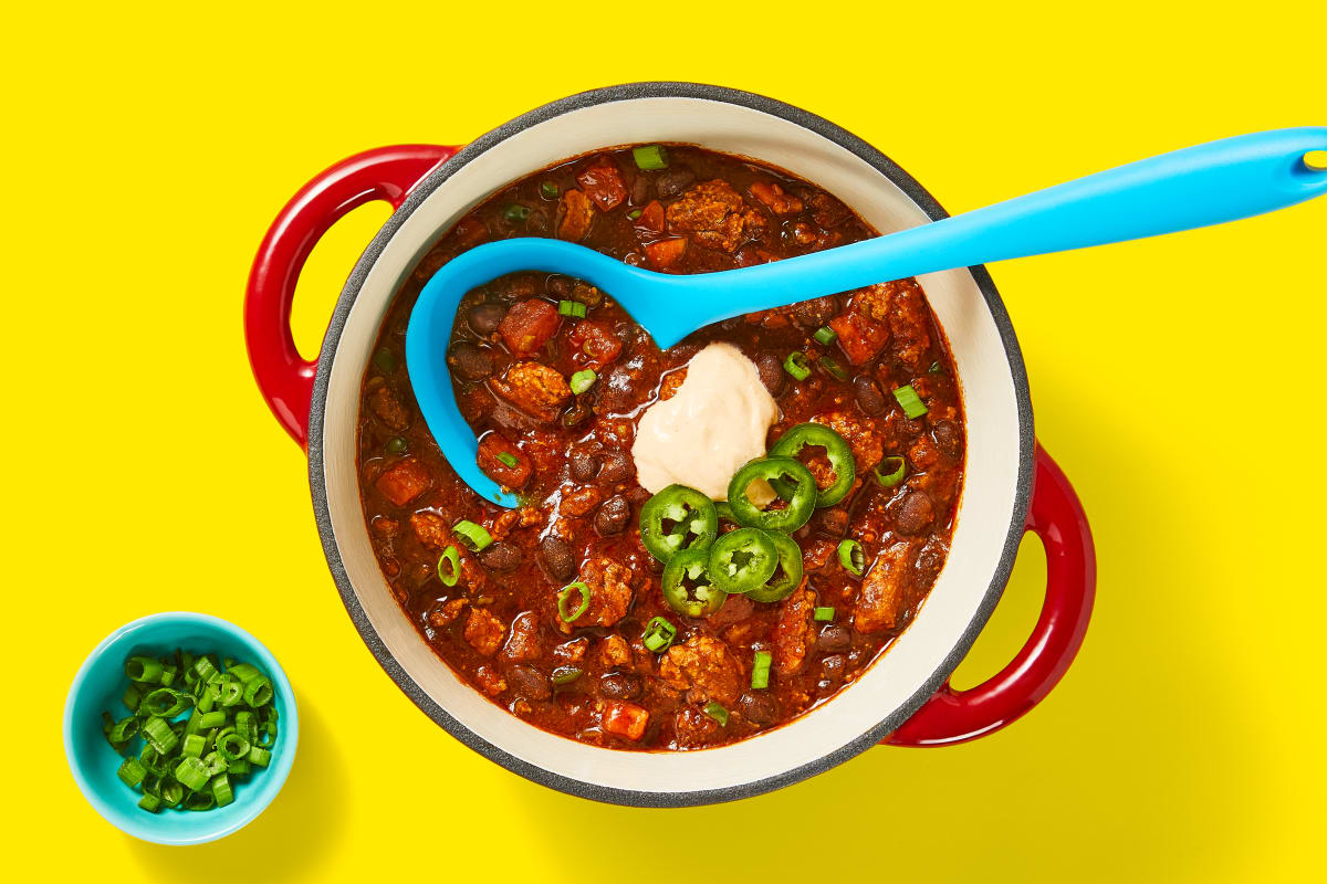 One-Pot Cowboy Pork & Bean Chili