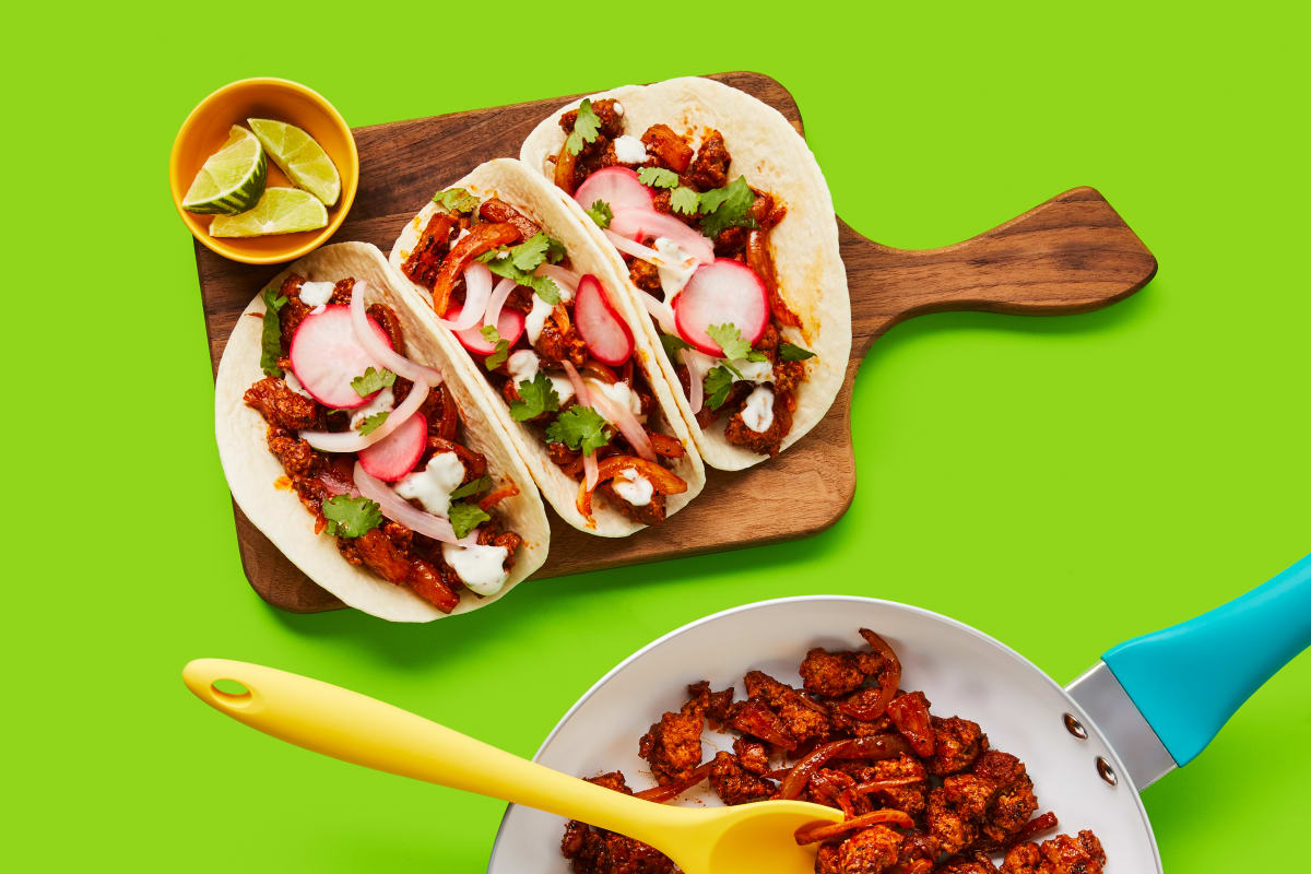 One-Pan Beef & Pineapple Tacos