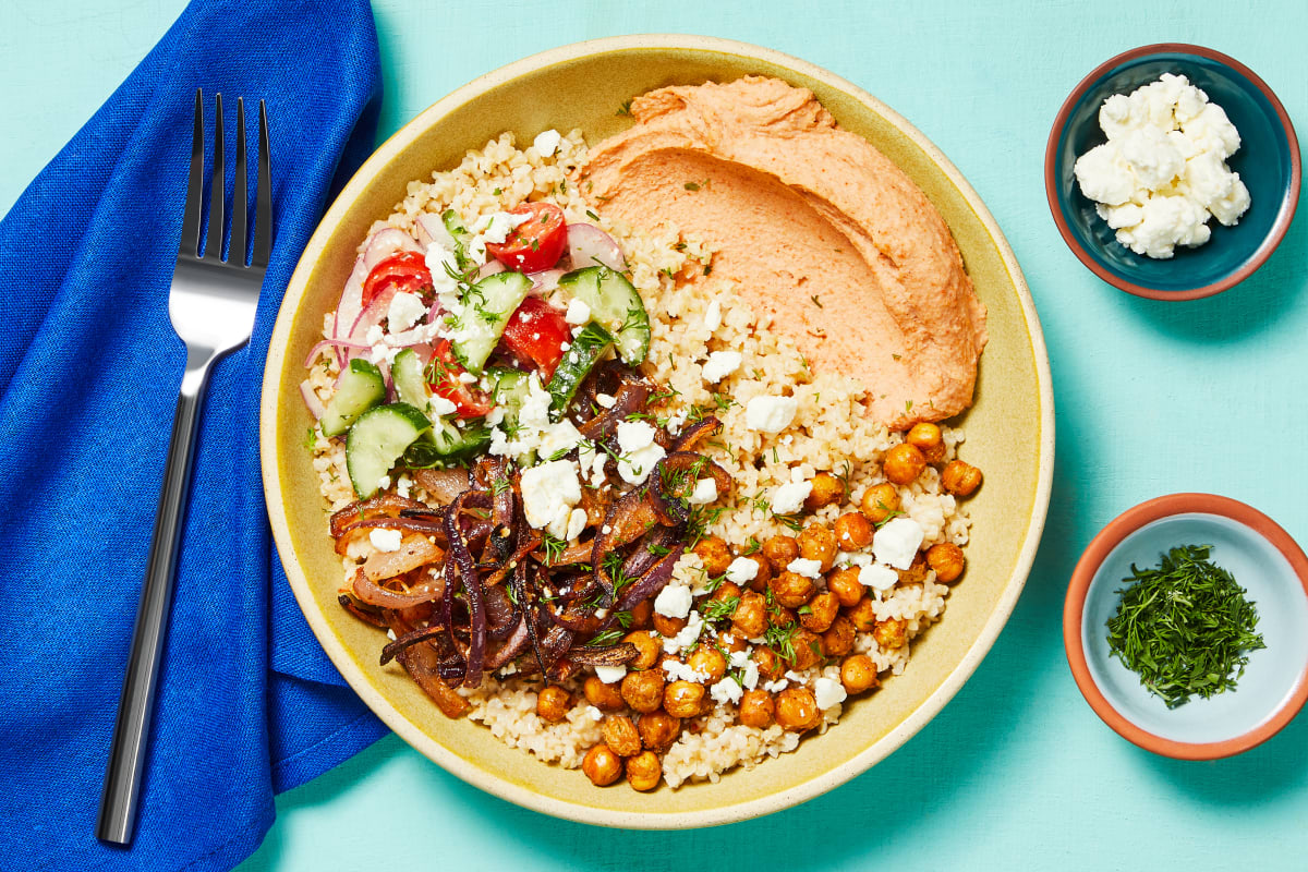 Greek Goddess Chicken & Bulgur Bowls