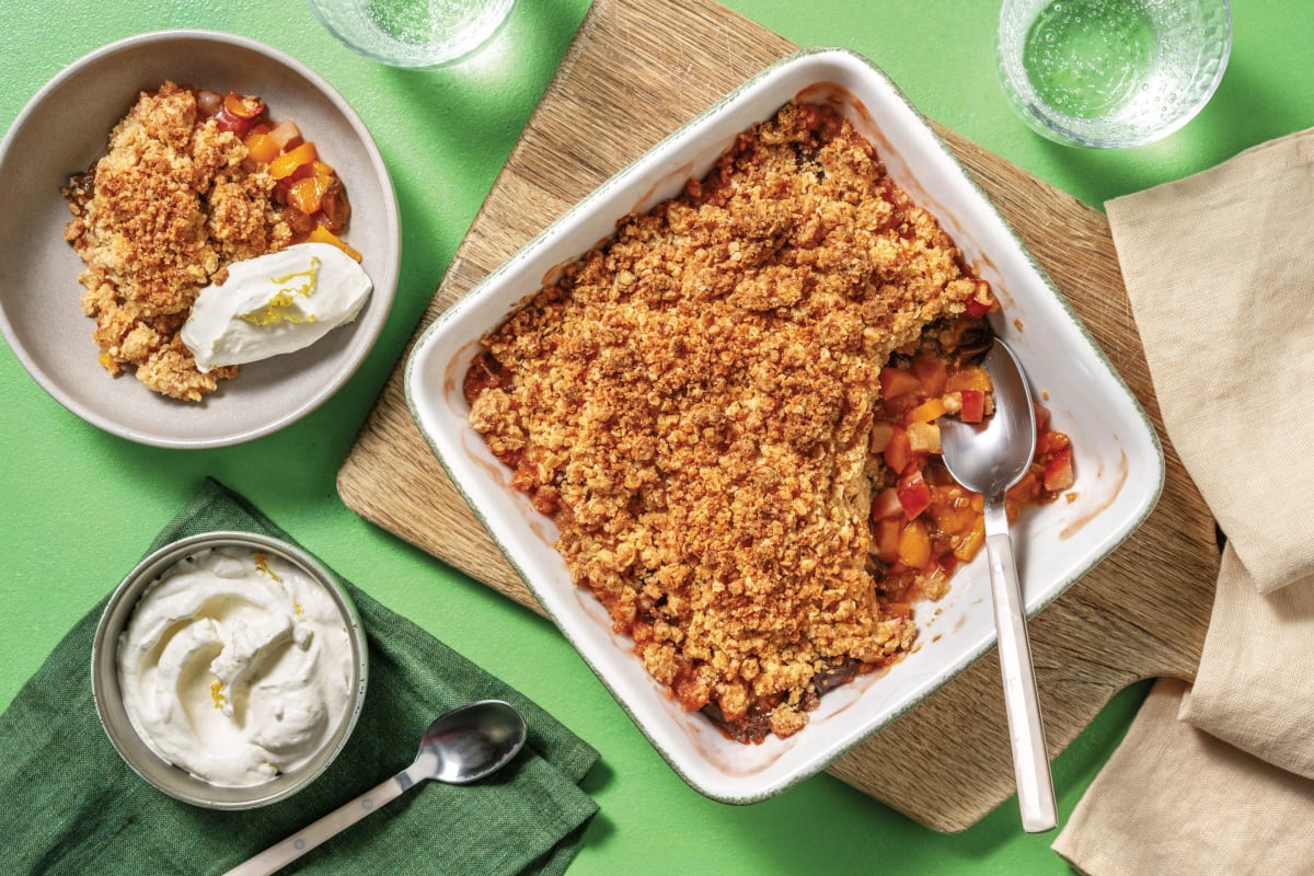 Summer Apple & Peach Crumble