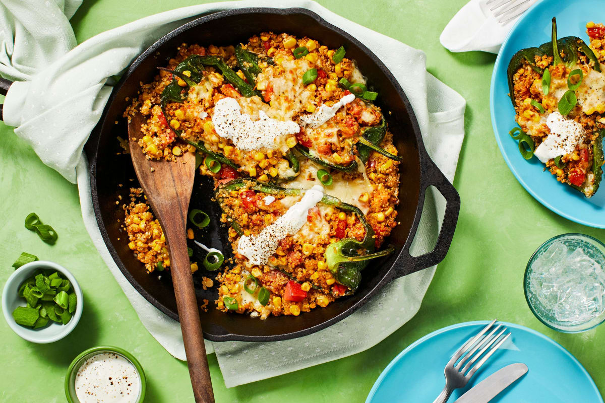 Southwest Turkey-Stuffed Green Peppers