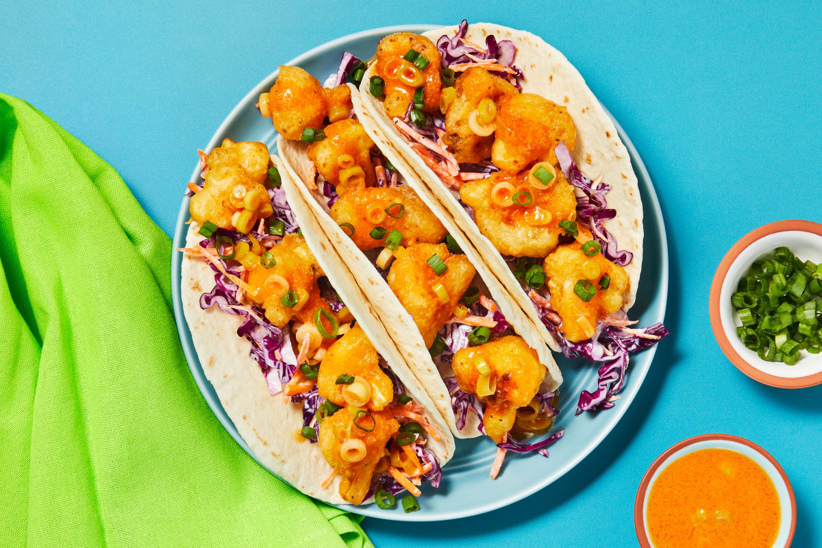 Buffalo Cauliflower Tacos