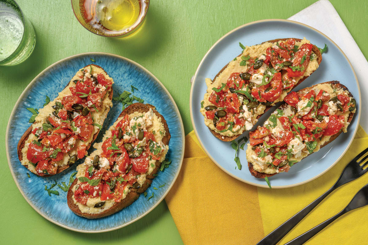 Semi-Dried Tomato & Hummus Toast