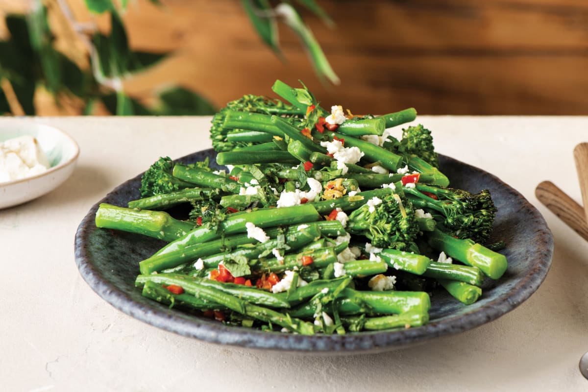 Garlic Baby Broccoli & Green Beans