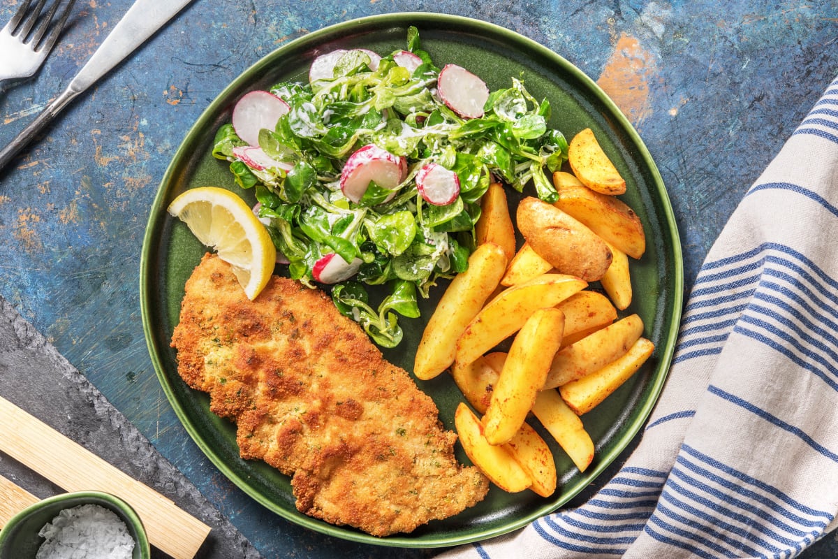 Knuspriges Kräuterschnitzel