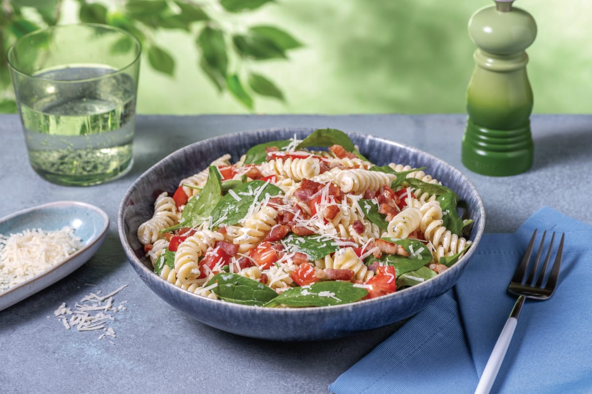 Herby Bacon & Tomato Pasta Salad