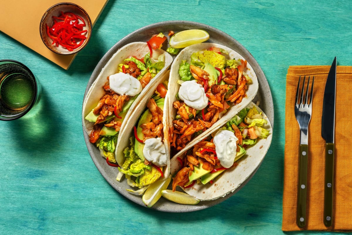 Vegan Carnitas! Hot Pulled Mushroom Tacos