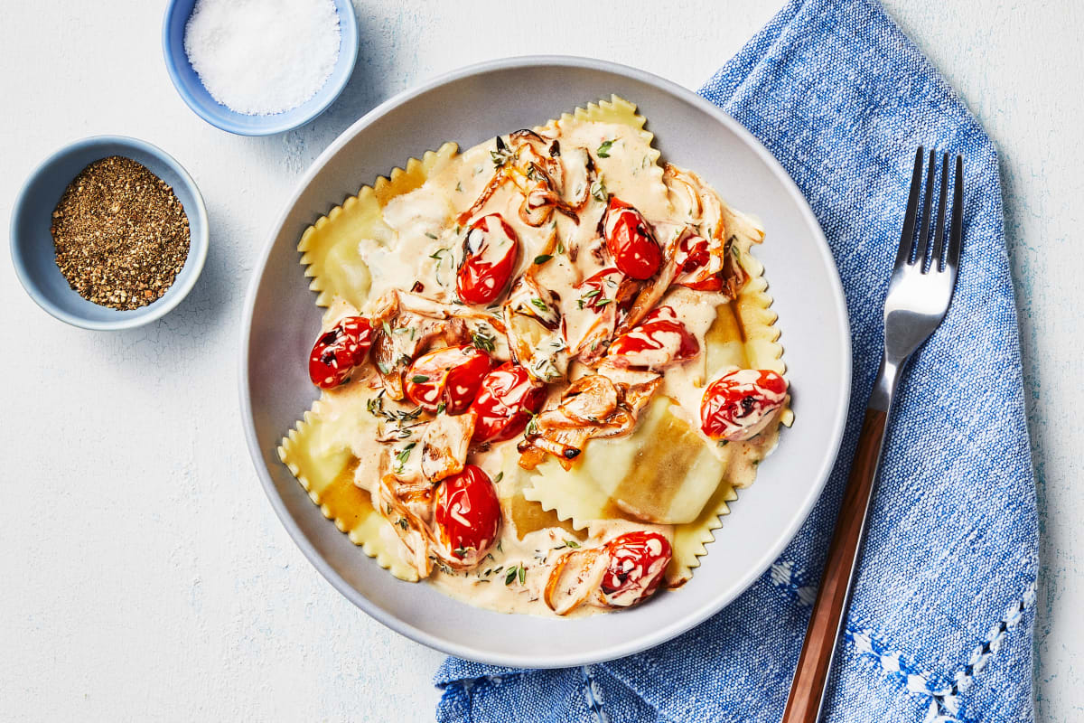 Mushroom Ravioli & Turkey