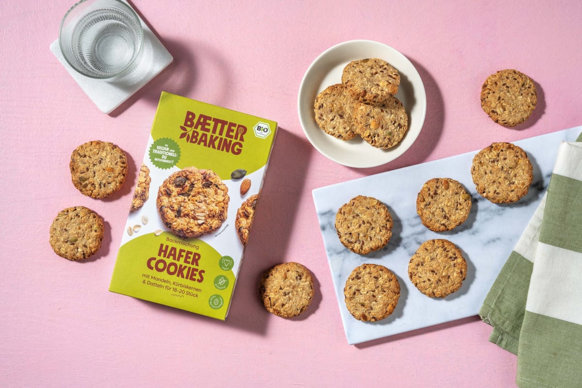 Vegane Hafer-Cookie Backmischung