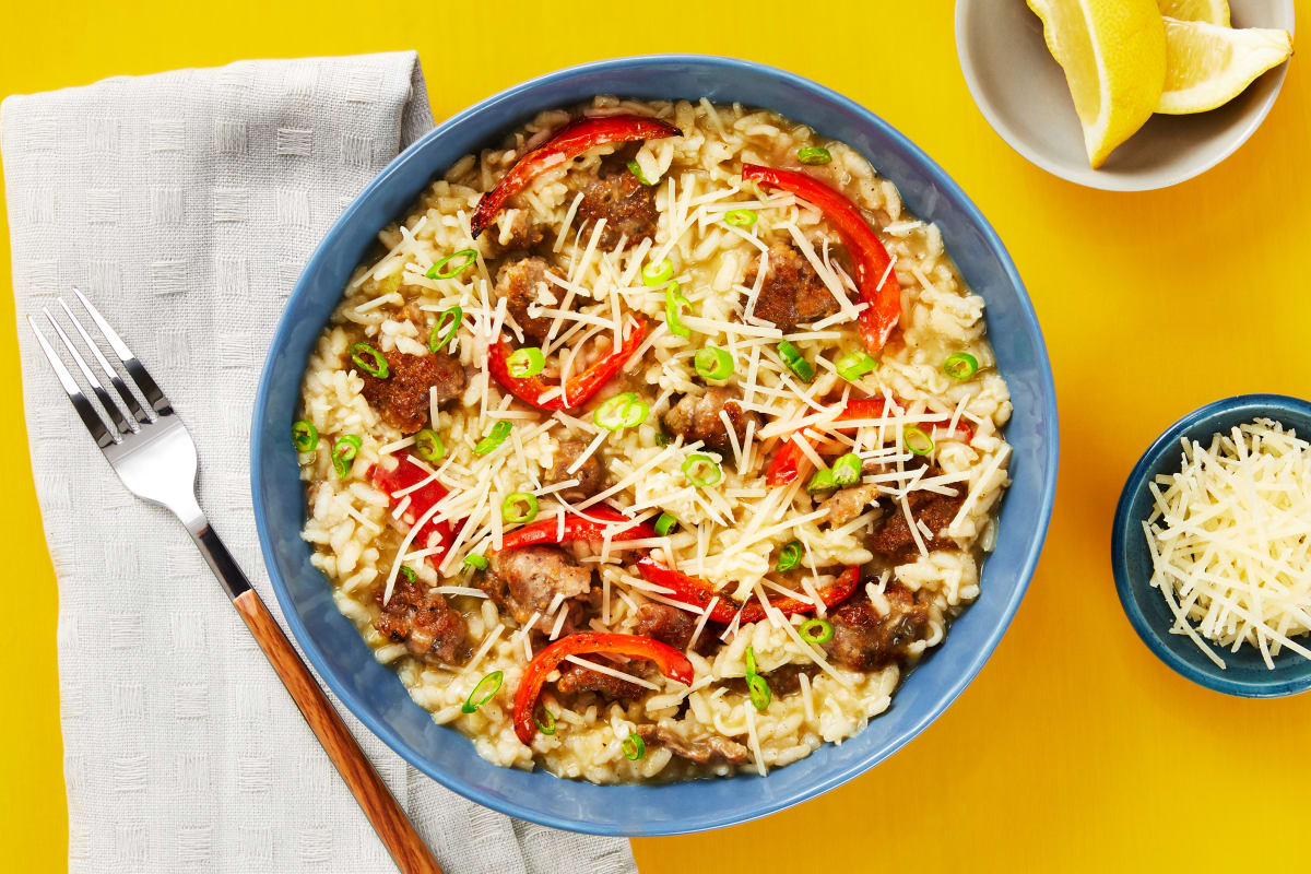 Pork Sausage & Bell Pepper Risotto