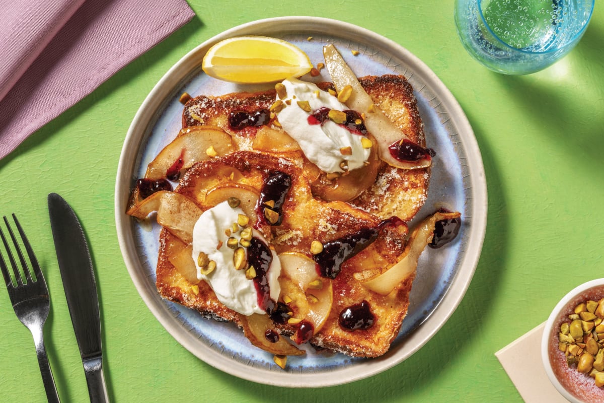 Brioche French Toast & Caramelised Pears