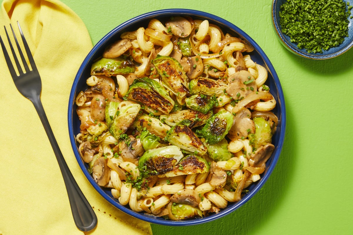 Chicken Sausage & Brussels Sprout Cavatappi