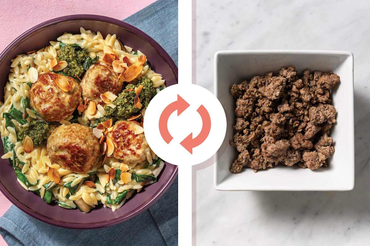 Slow-Cooked Beef Meatball & Risoni Bake