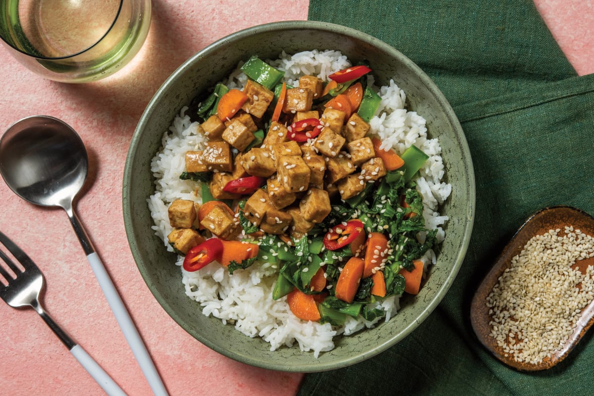 Coconut-Ginger Tofu & Asian Greens Stir-Fry