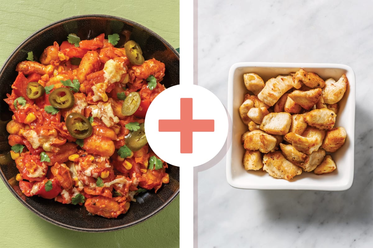 Mexican-Spiced Grilled Chicken Gnocchi & Capsicum