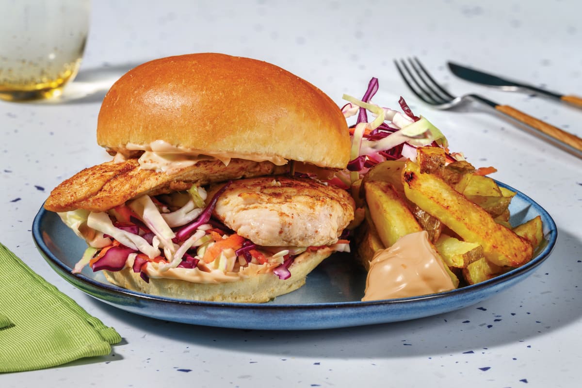 Smokey Chicken & Slaw Burger