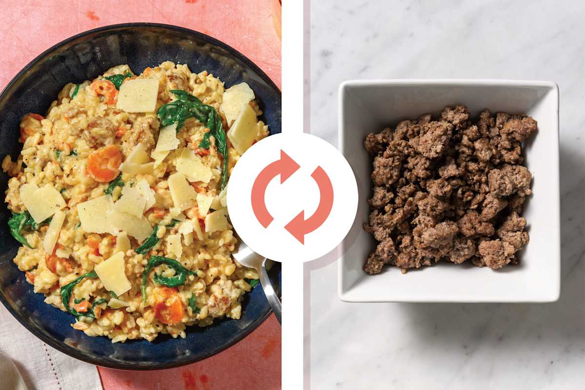 Creamy Beef & Silverbeet Risotto