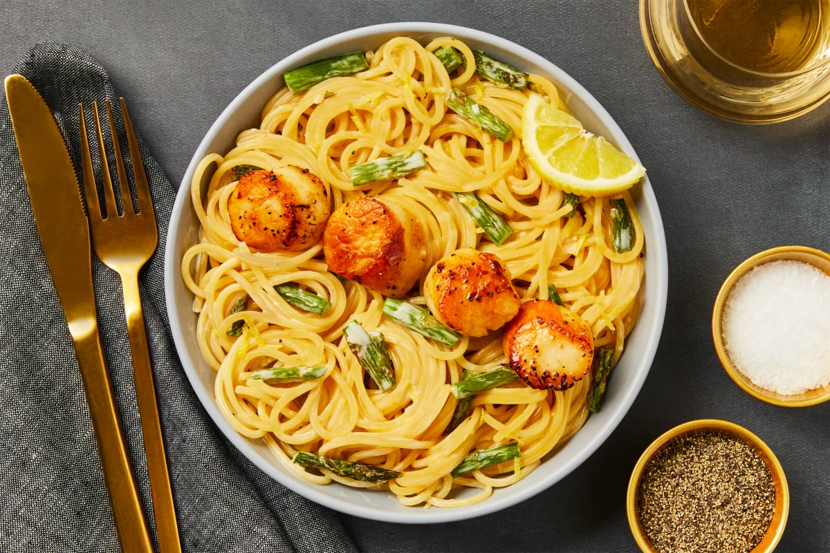 Buttery Scallops & Parmesan Spaghetti