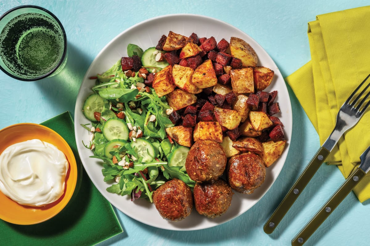 Apricot-Glazed Falafels & Chermoula Veggies