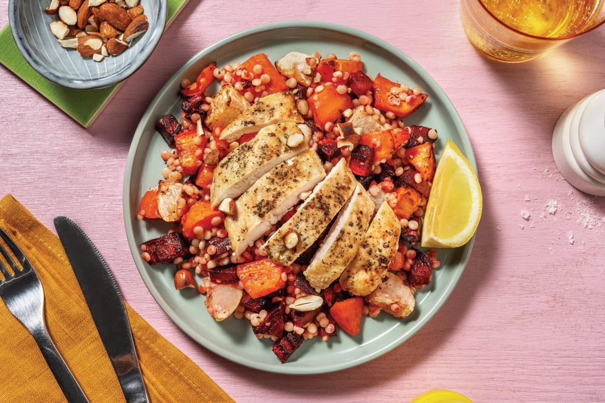 Cherry-Glazed Chicken & Winter Veggie Couscous