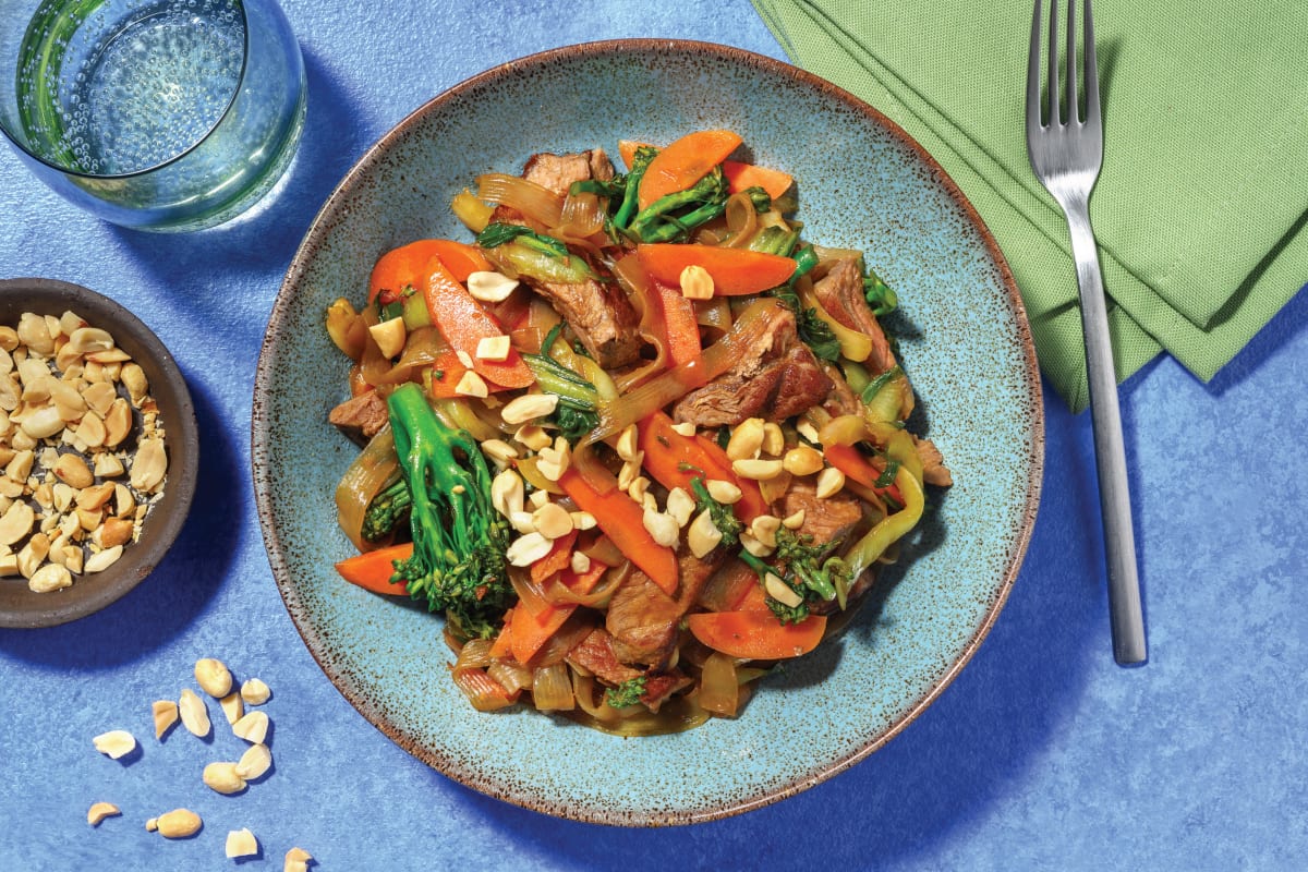 Sichuan Ginger Beef, Broccoli & Asian Greens