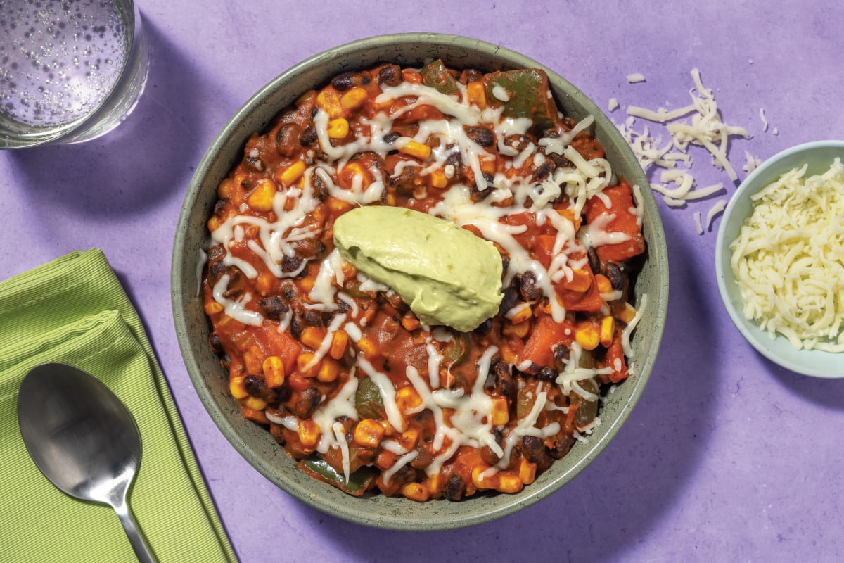 One-Pot Chipotle Black Bean & Capsicum Chilli