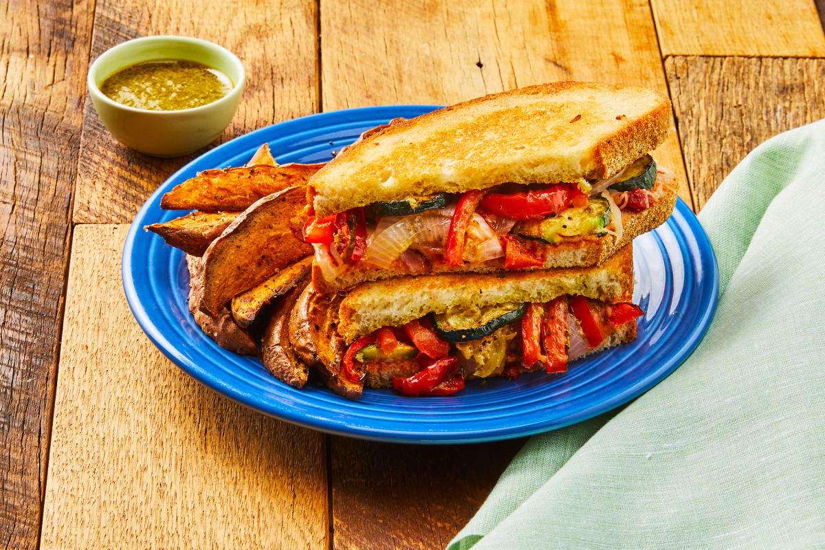 Melty Red Pepper & Chicken Panini