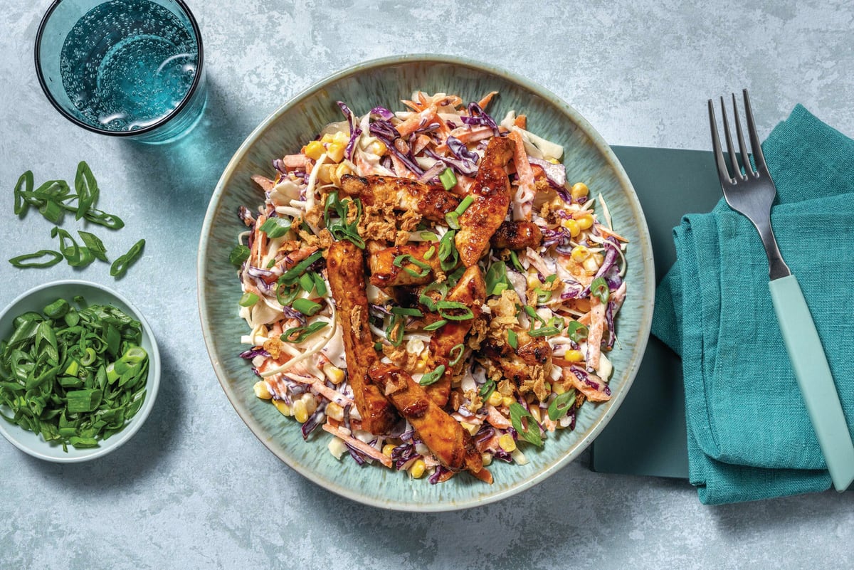 Easy Sweet Chilli-Ginger Pork & Slaw Bowl