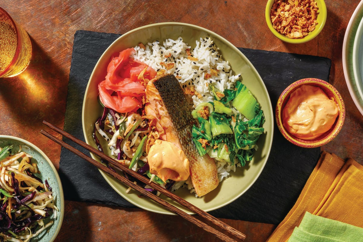 Ponzu Salmon Poke Bowl