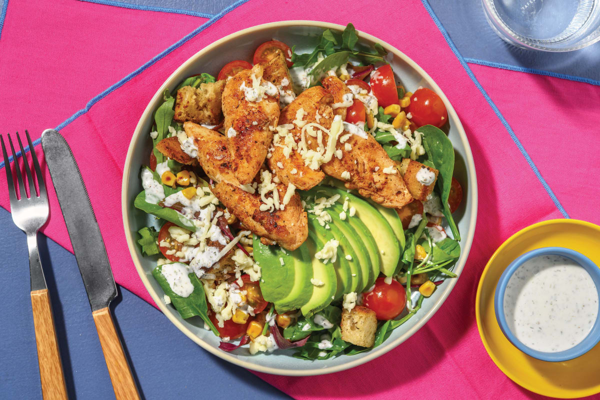 Ranch Chicken, Avocado & Cherry Tomato Salad