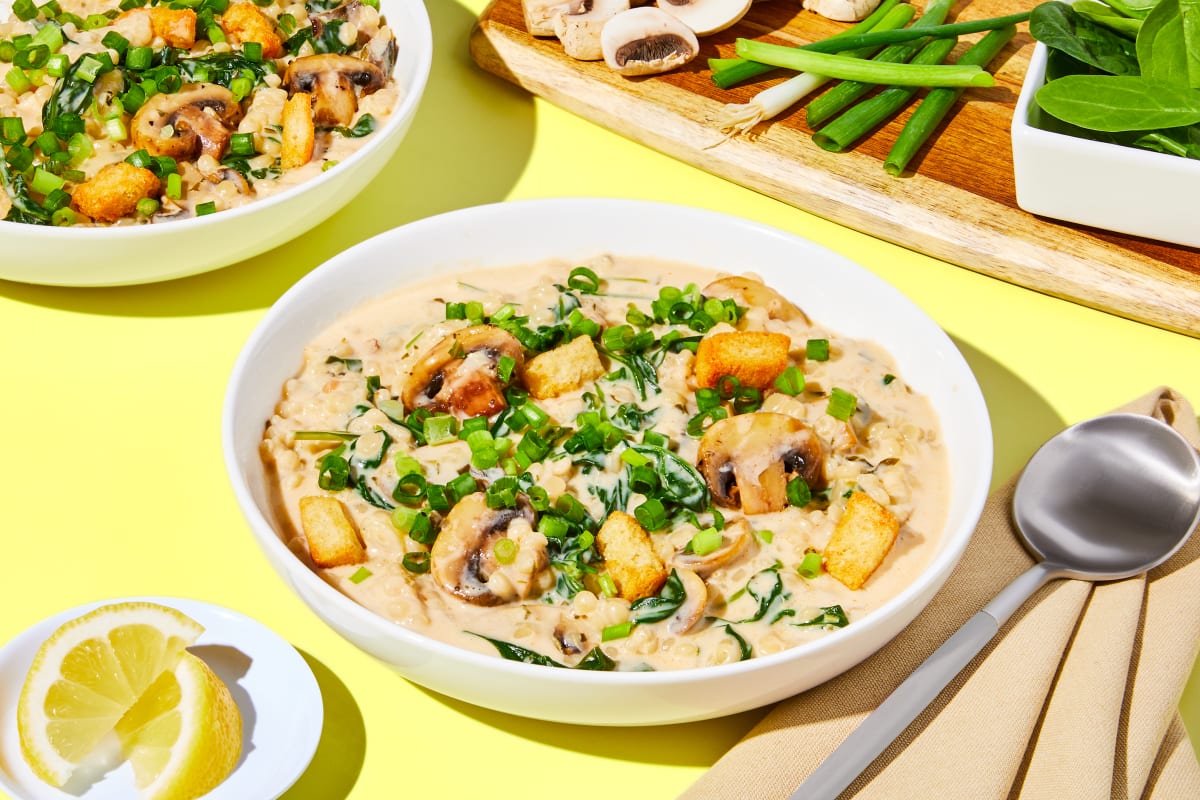 Creamy Mushroom Chowder with Couscous