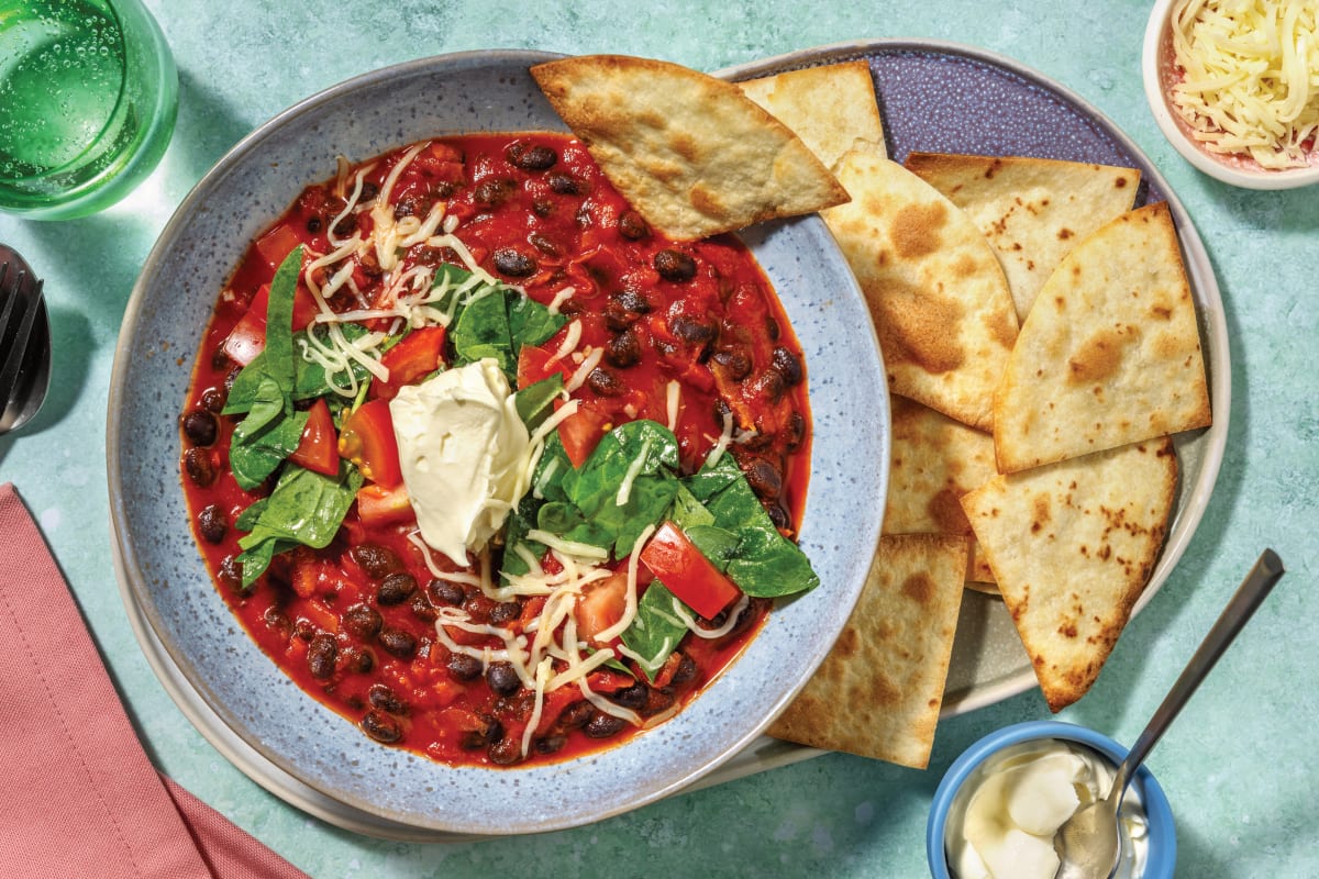 One-Pan American Black Bean Chilli