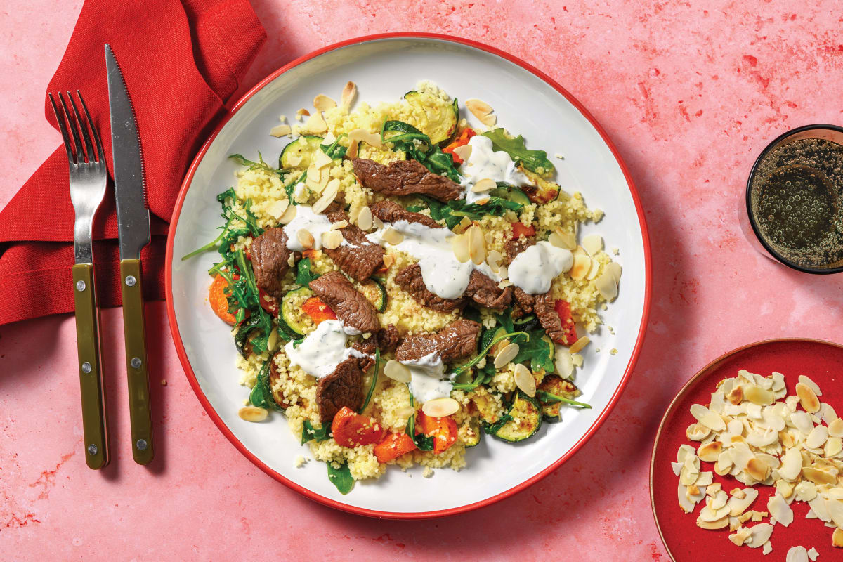 Easy Beef & Roast Veggie Couscous