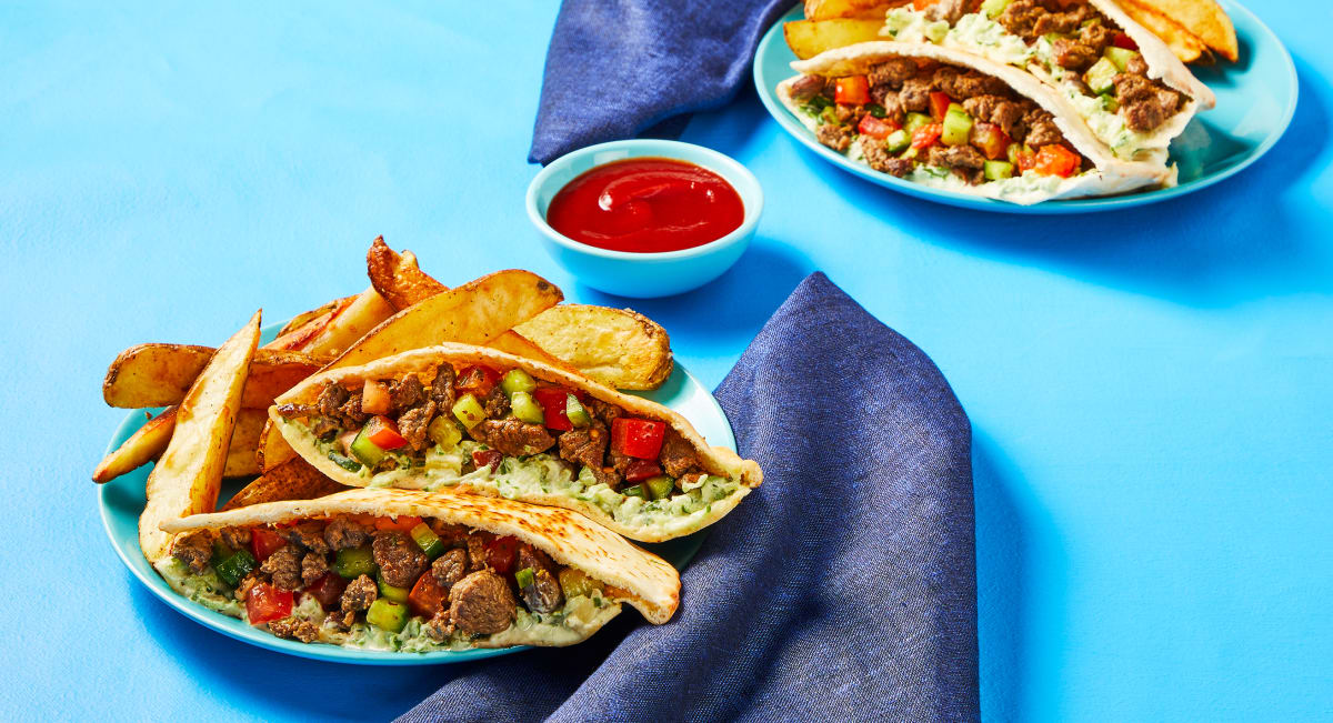 Stuffed Steak Pitas