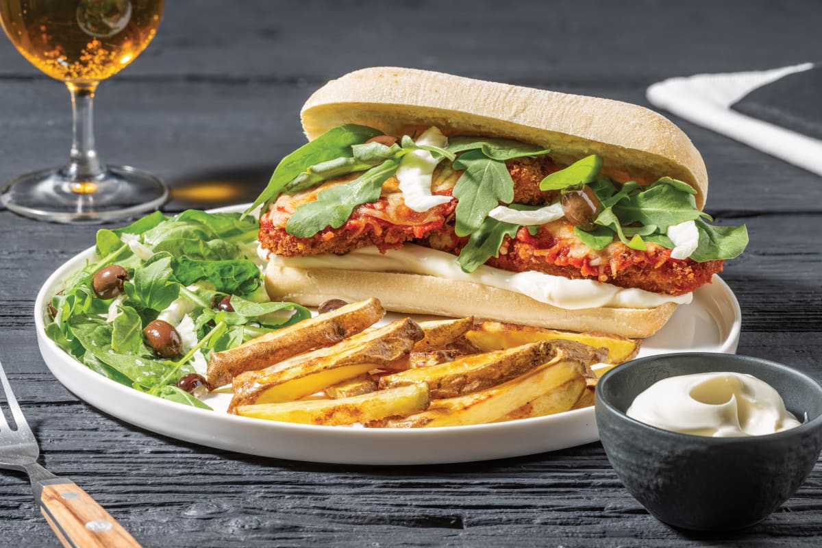 Classic Pork Parmigiana Sub & Fries