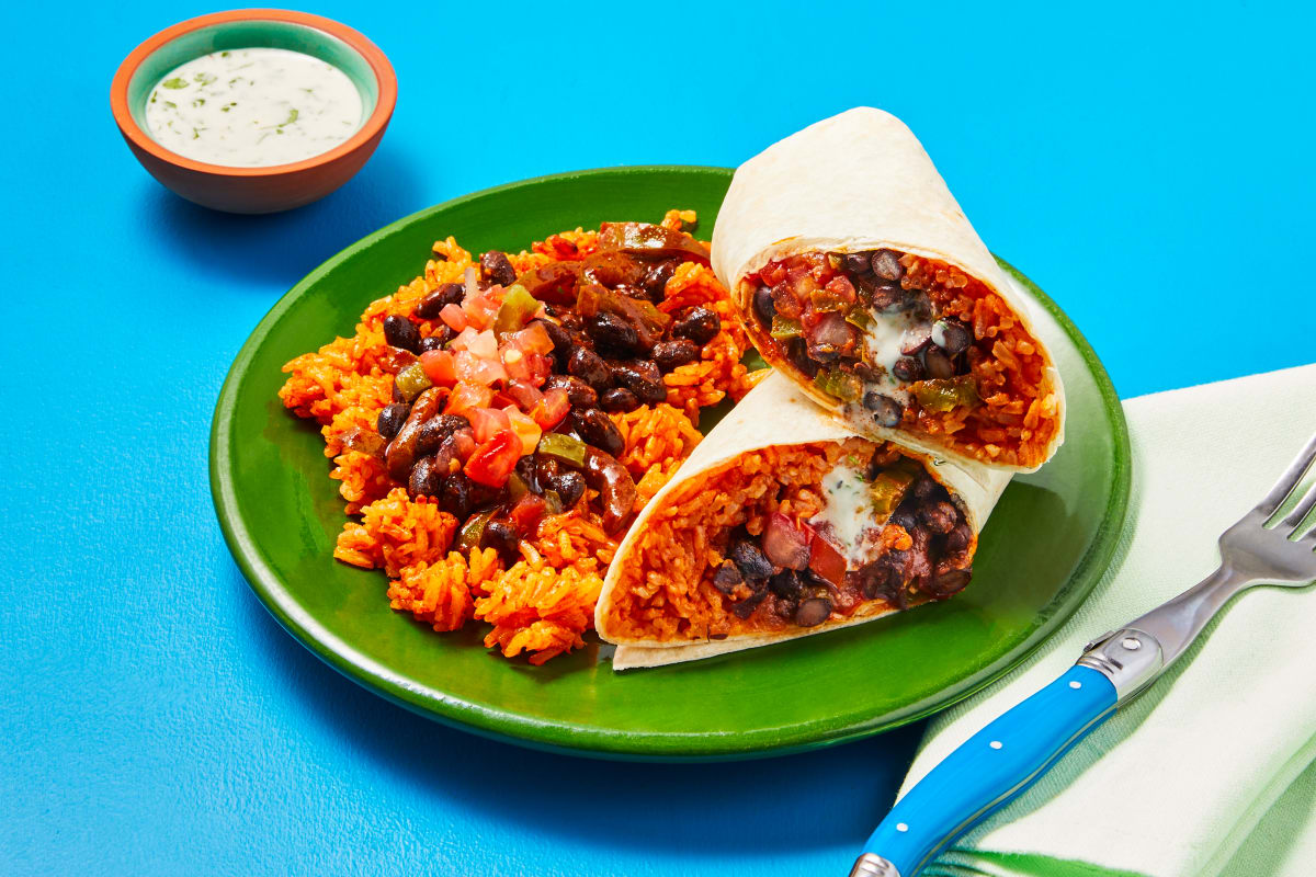 Vegan Southwest Bean and Rice Tacos