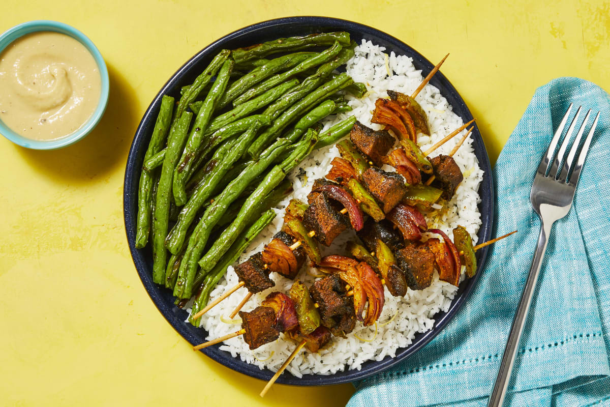 Vegan Shawarma-Spiced Portobello Skewers