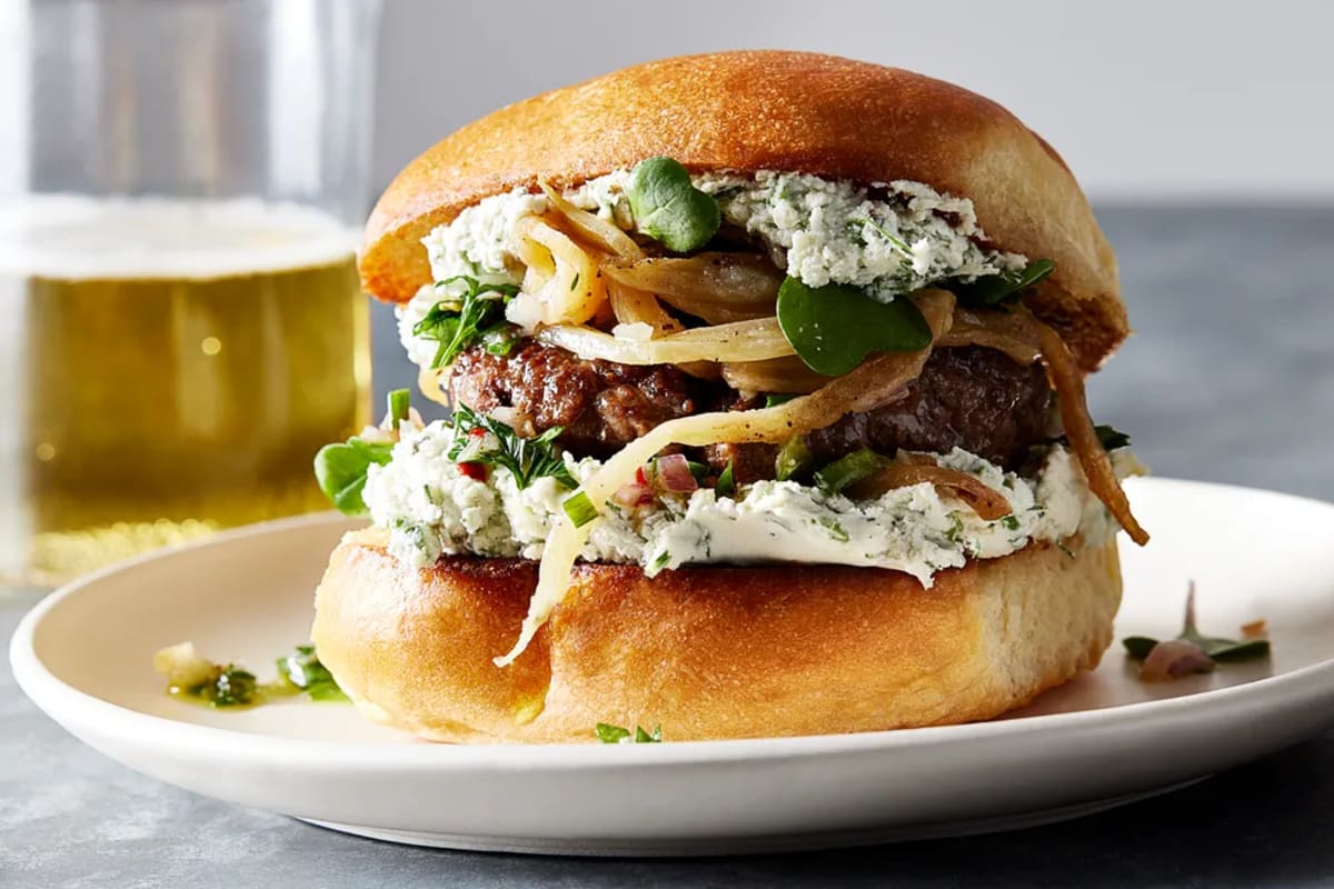 Beef and Caramelized Fennel Burgers