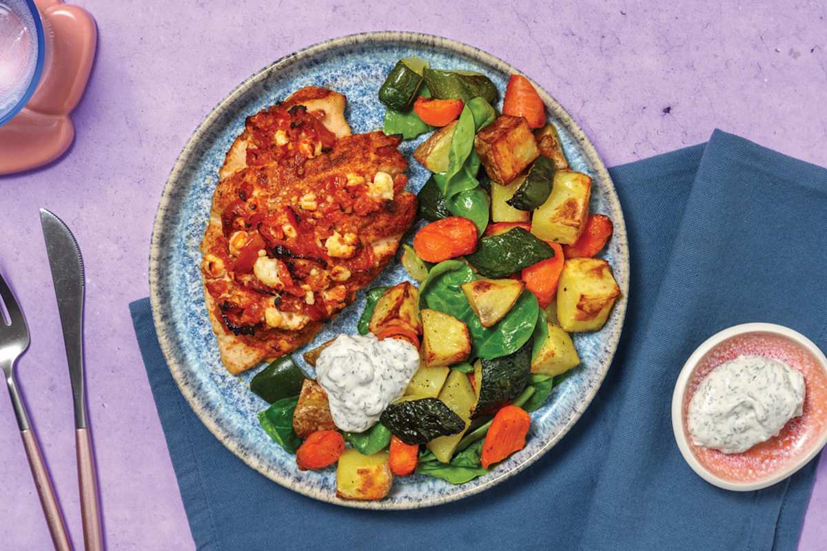 Bacon, Fetta & Semi-Dried Tomato Hasselback Chicken