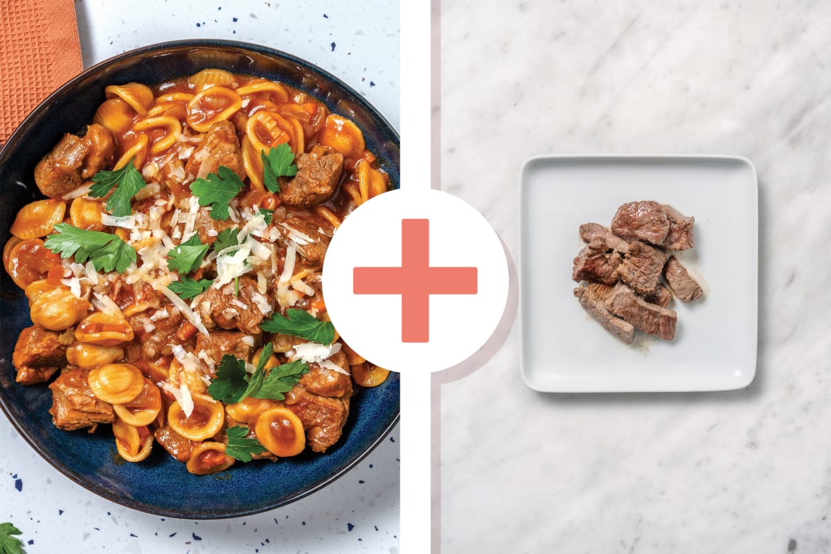Double One-Pot Beef Ragu & Orecchiette