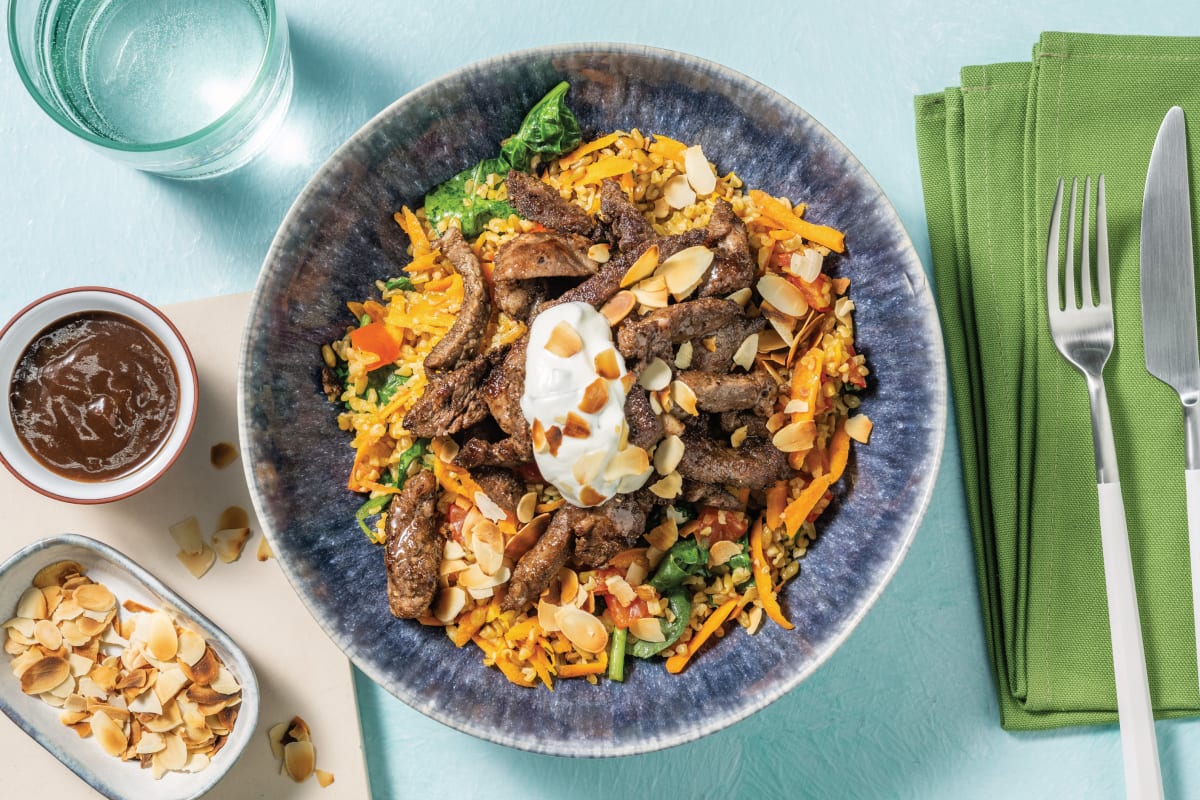 Mumbai Beef & Freekeh Salad