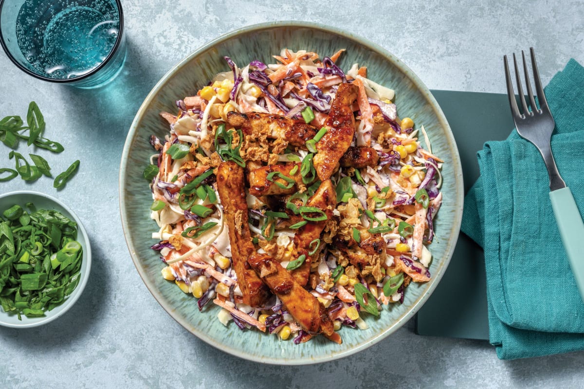 Easy Sweet Chilli-Ginger Pork & Slaw Bowl