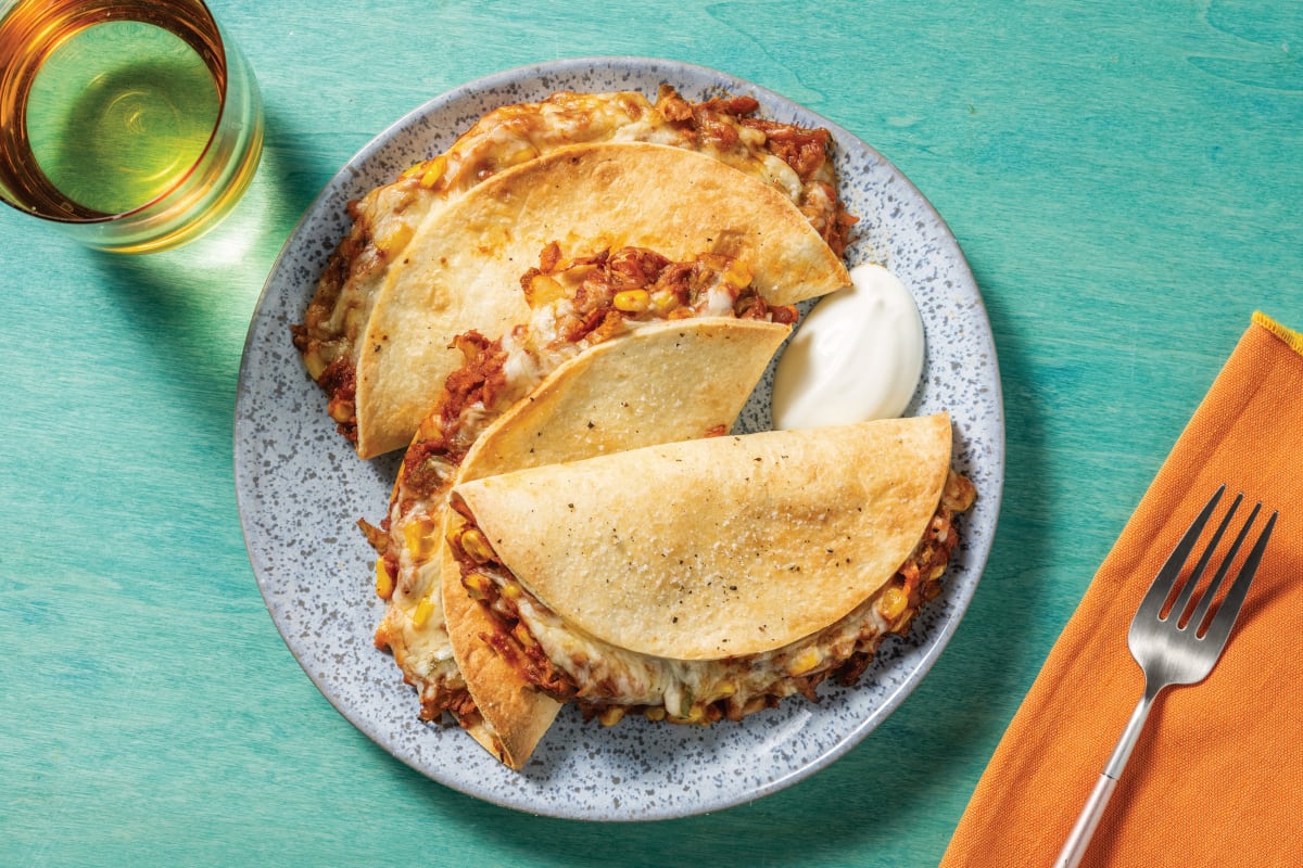 Tex-Mex Pulled Pork Quesadillas