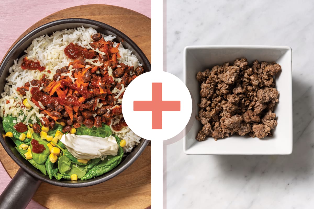 Spicy Mexican Beef & Black Bean Burrito Bowl