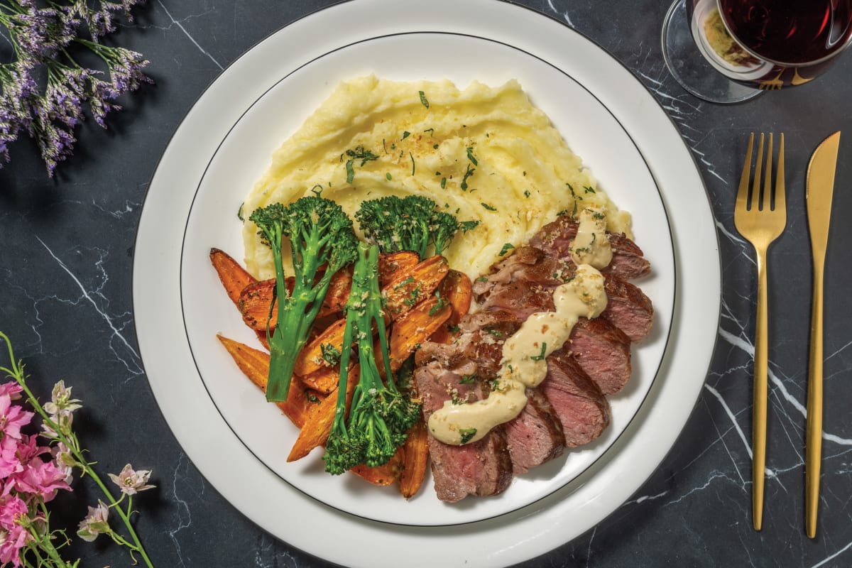 Premium Beef Sirloin & Creamy Dijon Sauce