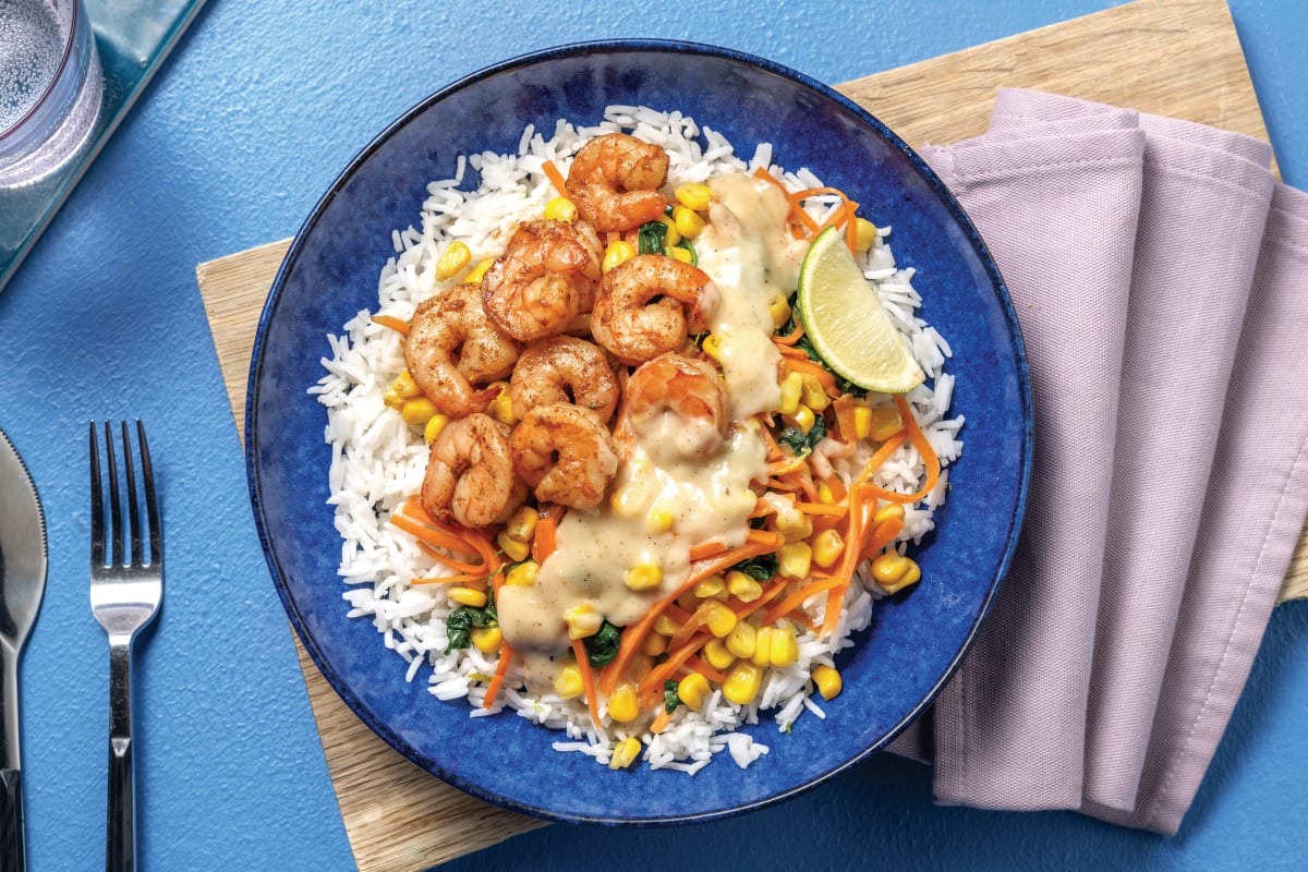 Caribbean-Spiced Prawns & Coconut Sauce