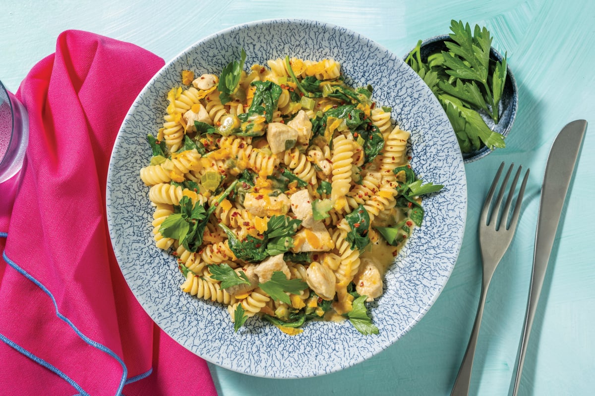 One-Pot Creamy Chicken & Veggie Fusilli